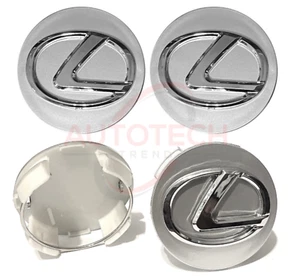 SET OF 4 LEXUS SILVER WHEEL HUB CENTER CAP RIM 62MM - Picture 1 of 4