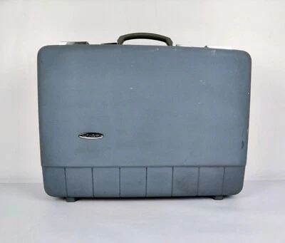 Vintage Sears Forecast Luggage 21” Suitcase Blue Hard Shell No Key - Image 1 of 4