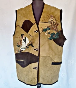 CHALECO VINTAGE PERFETTO OKTOBERFEST DIRNDL CUERO TIROL MUJER SIN MANGAS: U18/EU46 - Imagen 1 de 8