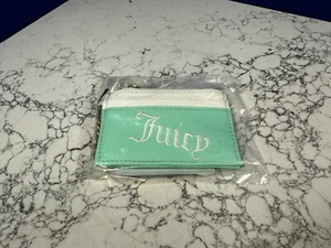 Cartera de Colección Juicy Couture Tarjeta Identificación Porta Dinero Y2K Iconos Bordados - Nueva WT - Imagen 1 de 6