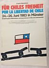 Anti Pinochet, anti-Fascist Poster 1983. German; Chile theme 