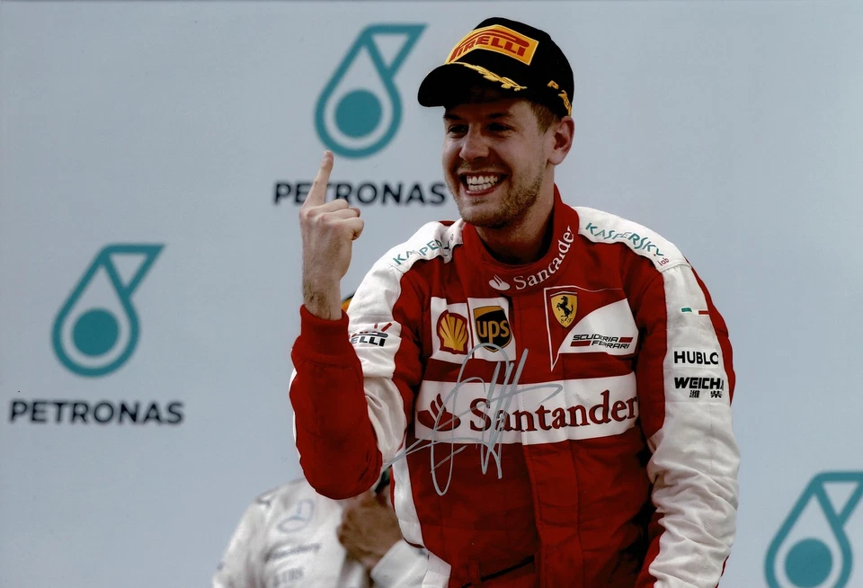 Sebastian Vettel Signed 12X8 Photo Genuine AUTOGRAPH Formula One Legend (3594) - Image 1 of 1