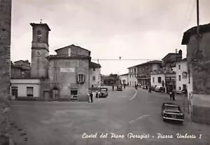 23-69E) CASTEL DEL PIANO PIAZZA UMBERTO I ANIMATA PERUGIA - Imagen 1 de 2