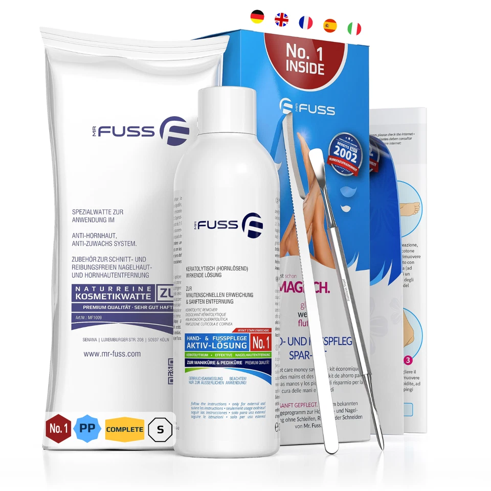 Mr. Fuss No. 1 Plus Pack Complete Anti-Hornhaut Anti-Zuwachs System 3 tlg