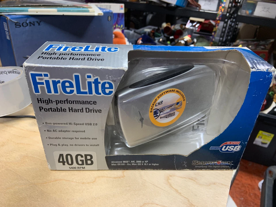 Smartdisk FireLite 40GB Portable USB hard Drive new in box - Image 1 of 4