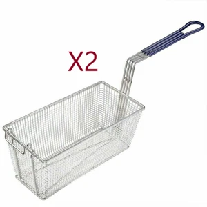 2 X Commercial Fryer Frying Basket Chips Fish Deep Fat Takeaway 335x166x140mm - Picture 1 of 2