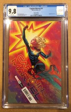 CAPTAIN MARVEL # 23 CGC 9.8. (1/21). VARIANT. FIRST APPEARANCE OF OVE & BRIGID.