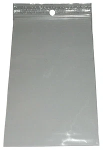 100 PP Druckverschlussbeutel Tüten Tütchen transparent Zipper mit Loch 120x170mm - Bild 1 von 6