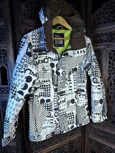 Volcom Youths Snowboarding Jacket Size Large White Black Ski Coat - Picture 1 of 7