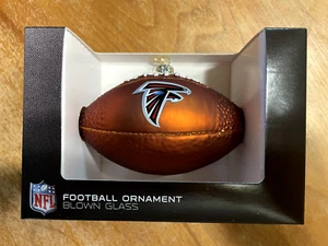 NFL Atlanta Falcons Glass Football Ornament NIB Old World Christmas - Picture 1 of 2