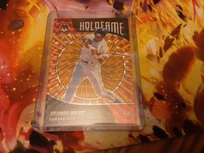 2022 Mosaic George Brett Holofame Orange Fluorescent Reactive Prizm SN: 40/99