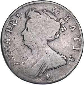 1707 E Halfcrown - Anne British Silver Coin - Picture 1 of 2