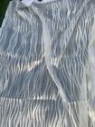 1 cream pair net curtains wavy pattern Excellent Condition - Large 230 x 306cm