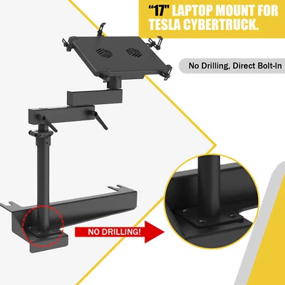 Vehicle Laptop (Up to 17") Mount for Tesla Cybertruck Laptop Stand Holder NEW - Image 1 of 4