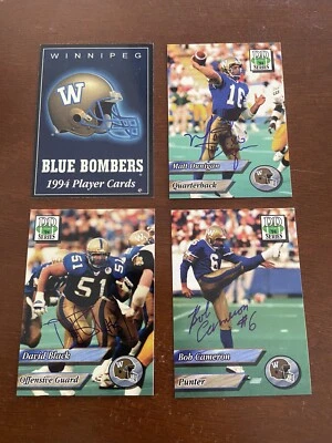 1994 DD Winnipeg Blue Bombers Autographed CFL Complete 16 Card Set RARE!!!!!!! - Image 1 of 4