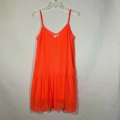 Dolce Vita Hot Pink Sleeveless Tunic Womens Spaghetti Lined Long Blouse Sz L - Image 1 of 4