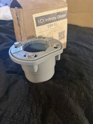 ¡Nuevo! Infinity Drain CDP 22 Abrazadera Drenaje PVC Garganta 2” Salida Gris Foto 1 de 4