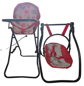 Litti Pritti Bebé Muñeca Accesorios Columpio Silla Alta Juego de 2 Piezas Muñeca Muebles - Imagen 1 de 4