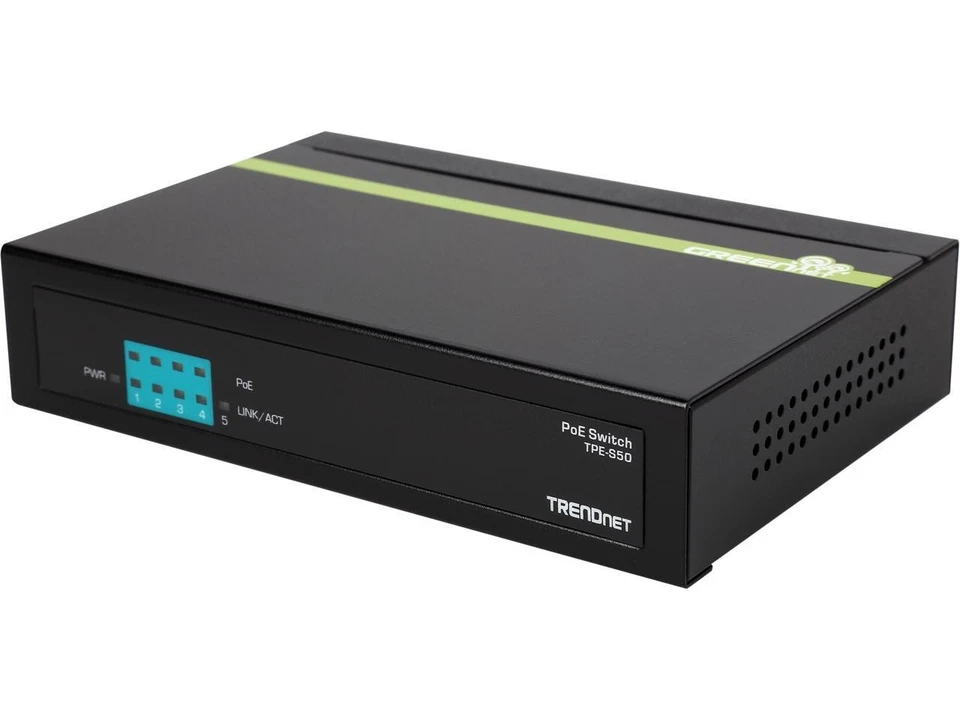 TRENDnet 6-Port Fast Ethernet PoE+ Switch, 4 x Fast Ethernet PoE Ports, 2 x Fast - Image 1 of 4