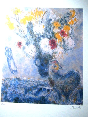 MARC CHAGALL: Schöne Lithographie limitiert auf 300 Exemplare, signiert, 50x70cm - Bild 1 von 4
