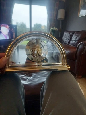 MINSTER Skeleton Movement Desk Clock - in full working order  - Image 1 of 4