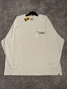 Camiseta Carhartt Michigan Para Hombre 3XL Calce Suelto Manga Larga Bronceada Ropa de Trabajo Pesada NUEVA - Imagen 1 de 4