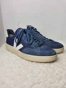 VEJA V-12 B-Mesh Sneaker Mens' Size 12.5 Navy Blue White Breathable Shoes - Picture 1 of 10