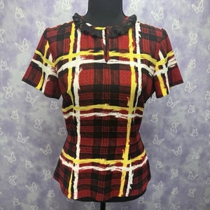Marc by Marc Jacobs Tartan Print Blouse NWT Size XS - Picture 1 of 5