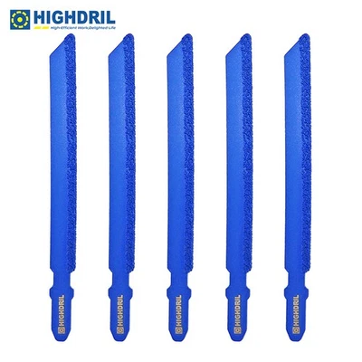 HIGHDRIL 5pcs VACUUM BRAZED DIAMOND Jig Saw Blades #46 for Cutting Granite Tile - Image 1 of 4