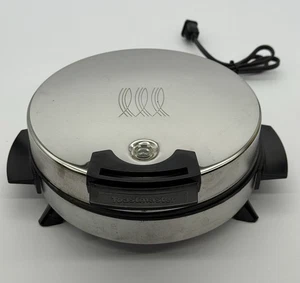 Vintage Toastmaster W252H Waffle Baker Maker Iron Chrome Round Non-stick Works! - Picture 1 of 6