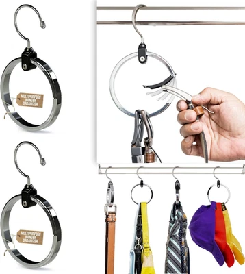 Multipurpose Closet Hangers- Tie and Belt Hanger for Closet- Great Space Saving - Image 1 of 4
