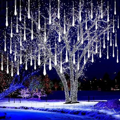 Kwaiffeo Christmas Lights Outdoor, 8 Tubes Meteor Shower Lights LED Snow Falling - Image 1 of 4