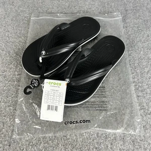 Infradito Crocs Crocband donna UK 5 EU 37,5 vestibilità rilassata sandali neri NUOVI - Foto 1 di 9