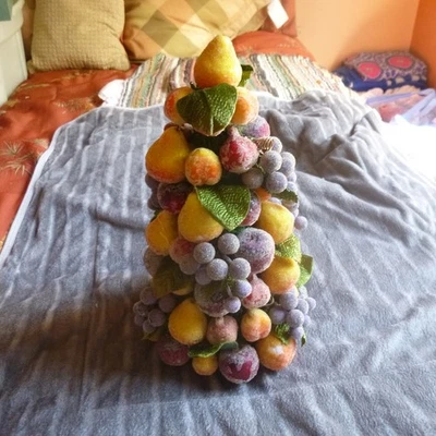 Árbol frutal de azúcar decorativo vintage de 14" GVC Foto 1 de 3