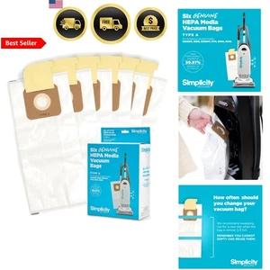 HEPA Vacuum Bags Replacement Set for Upright Vacuum Cleaner 6 Pack - Picture 1 of 8