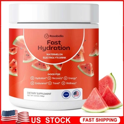 Rosabella Sandía Electrolito Bebida Polvo Para Hidratación Rápida Bebida 5.6oz Foto 1 de 4