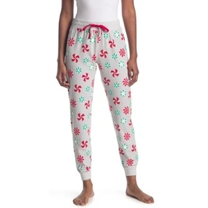 Free Press Women's Waffle Microfleece Pajama Pants Peppermint Candy Medium $19 - Picture 1 of 5
