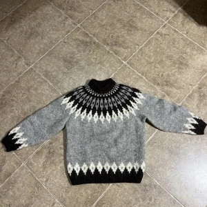 Vintage Sweater Men M Wool Angora Mix  Hand Knit Pullover Chunky Sz 42-44 - Picture 1 of 5