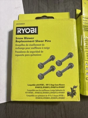 Pasadores de corte para soplador de nieve Ryobi ACSN01 Foto 1 de 2