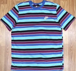 CAMISETA NIKE 100% ALGODÓN RAYAS Talla MEDIANA, M - Imagen 1 de 4