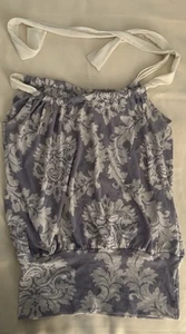 Grey Beige Dress Business Casual Top Drawstring Neck Measurements In Photos - Picture 1 of 7