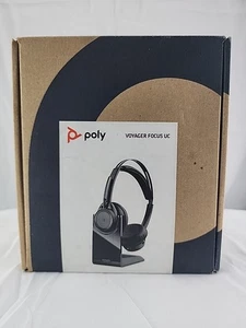 Poly Plantronics Voyager Focus UC B825 Bluetooth Headset w/ Charging Stand - Picture 1 of 6