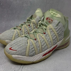 Nike Lebron 18 Boys Sz 6Y Green Shoes Basketball Mid Sneakers CT4677-002 - Picture 1 of 11