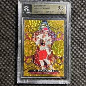 Patrick Mahomes /10 2024 Mosaico Oro Disco Prizim No Huddle SSP BGS 9.5 Verdadera Gema - Imagen 1 de 4