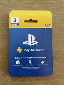 Sony PlayStation Plus 3 Month Subscription Prepaid Gaming Card PSN - Picture 1 of 3