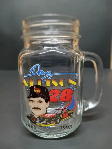 Davey Allison Havoline #28  Collectable 1993  Mason Jar Mug MK1 Cover