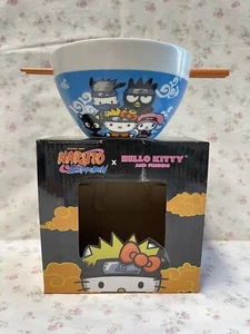 Sanrio x Naruto Shippuden Ramen Noodle Soup Bowl With Chopsticks - Picture 1 of 5