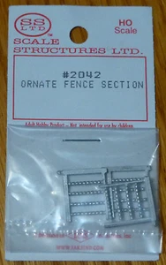 SS Ltd. HO Scale Kit #2042 Ornate Fence Section 3pcs - Bild 1 von 1