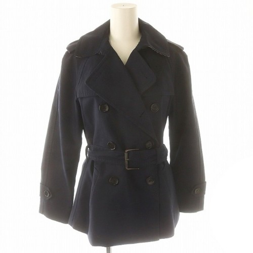 Coach trench corto primaverile doppio foderato XS Navy DO usatod574a5d4b