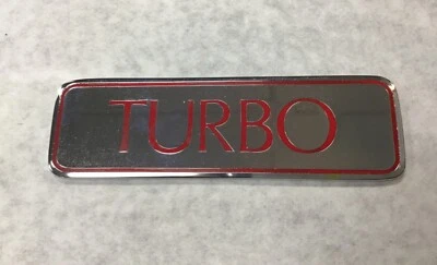 Rolls Royce Silver Spur Bentley Turbo Rear Trunk chrome & red badge emblem  - Image 1 of 4